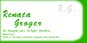 renata groger business card